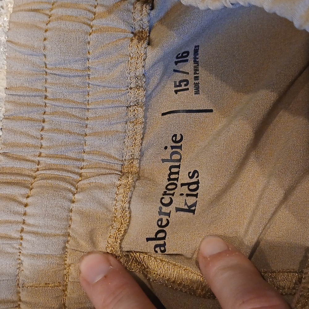 Abercrombie Kids Tan Joggers Size 15/16 - Picture 2 of 3